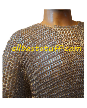 Double Extra Large Aluminum Round Riveted Solid Maille Chest 65