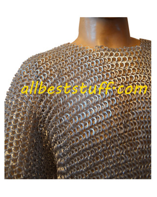 Double Extra Large Aluminum Round Riveted Solid Maille Chest 65