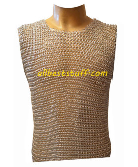 Sleeveless Butted Aluminum Chain Mail for Kids Chest 32