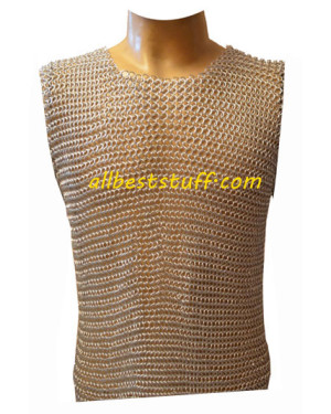 Sleeveless Butted Aluminum Chain Mail for Kids Chest 32