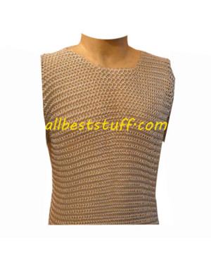 Sleeveless Chain Mail Short Top for Female Ennactor Chest 36