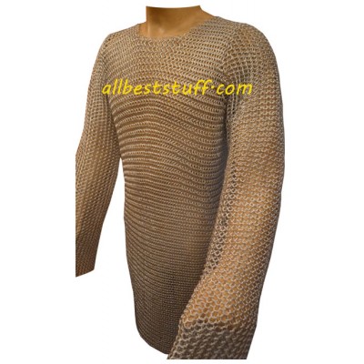 Long Sleeve Aluminum Chain Mail Shirt Butted Chest 40