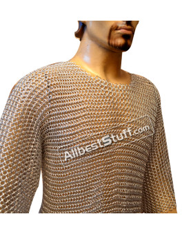 Large Aluminum Butted Chain Mail Shirt Chest 40 Short Length