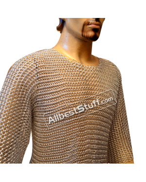 Large Aluminum Butted Chain Mail Shirt Chest 40 Short Length