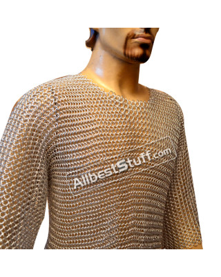 Large Aluminum Butted Chain Mail Shirt Chest 40 Short Length