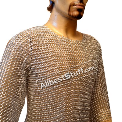 Large Aluminum Butted Chain Mail Shirt Chest 40 Short Length