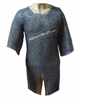 Flat Riveted alternating Solid Aluminum Maille Chest 40 inches