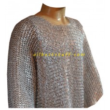 Aluminum Maille Full Flat Pin Riveted Chainmail Shirt Chest 44