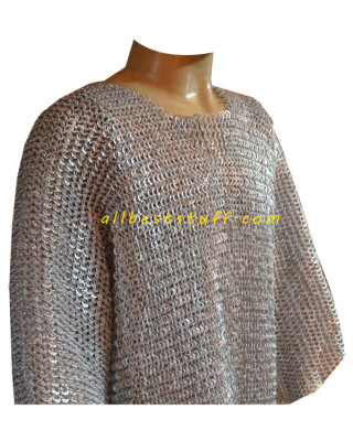 Aluminum Maille Full Flat Pin Riveted Chainmail Shirt Chest 44
