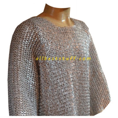 Aluminum Maille Full Flat Pin Riveted Chainmail Shirt Chest 44