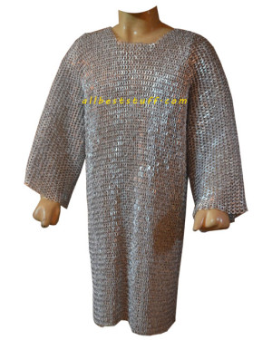 Long Sleeve Flat Dome Riveted Aluminum Maille Chest 56