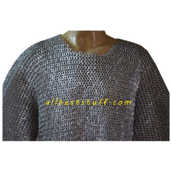 Light Weight Aluminum Chainmail Flat Riveted Ring Large