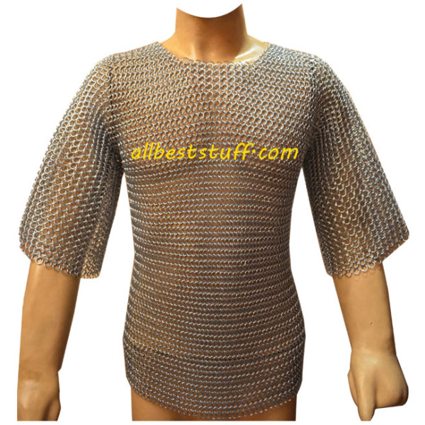 Medium Light Weight Aluminium Chain Mail Hauberk 46