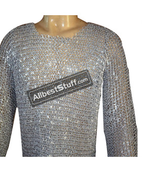 Large Riveted Aluminum Round Riveted Hauberk Chest 48