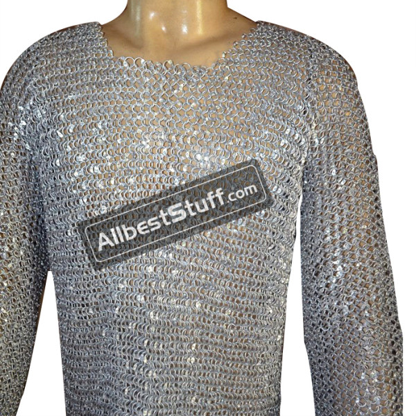 Large Riveted Aluminum Round Riveted Hauberk Chest 48