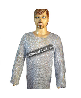 XL Aluminum Round Riveted Long Length Hauberk Chest 52
