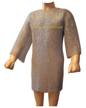 Aluminum Maille Hauberk Round Rivet Alternating Solid Chest 55