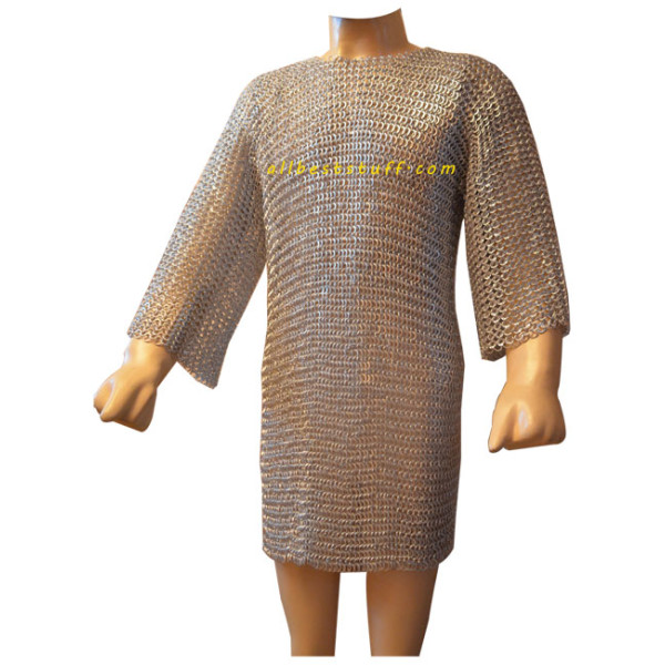 Aluminum Maille Hauberk Round Rivet Alternating Solid Chest 55