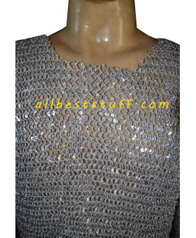 Aluminum Round Riveted Chain Mail Sleeveless Chest 36