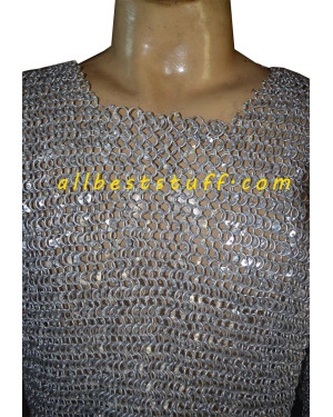 Aluminum Round Riveted Chain Mail Sleeveless Chest 36