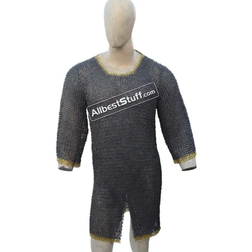 Aluminum Chain Mail Hauberk Full Riveted Pin Chest 42 Long