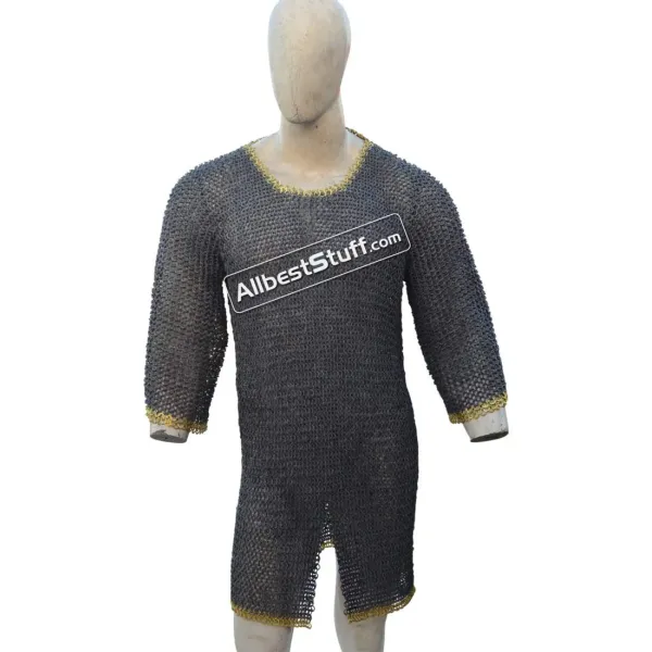 Aluminum Chain Mail Hauberk Full Riveted Pin Chest 42 Long