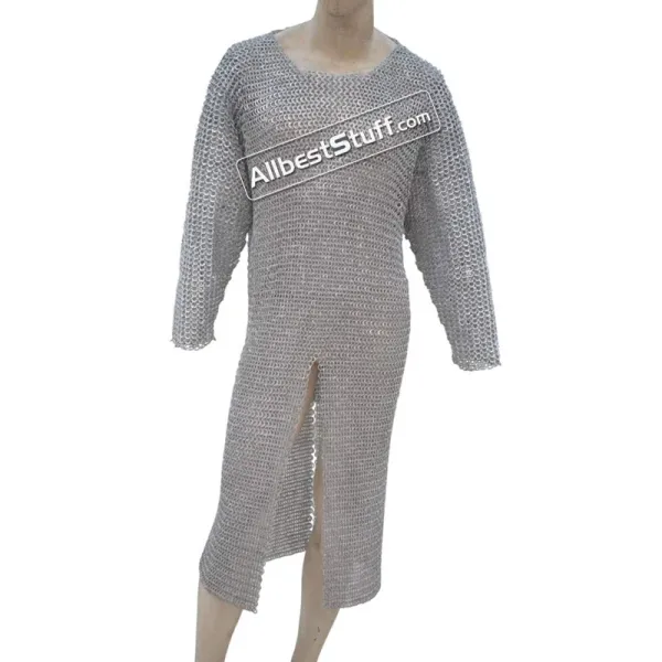 Aluminum Flat Riveted Solid Ring Maille Chest 50 Long Length