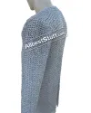 Aluminum Hauberk Full Flat Riveted Chest 48 Chainmail Shirt image 2