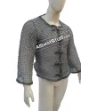 Full Round Dome Pin Riveted Aluminum Chainmail Shirt Chest 50 image 2