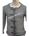 Full Round Dome Pin Riveted Aluminum Chainmail Shirt Chest 50 image 3