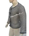 Full Round Dome Pin Riveted Aluminum Chainmail Shirt Chest 50 image 5