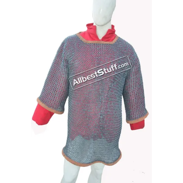 Flat Washer Chain Mail Hauberk Aluminum Dome Riveted Chest 54