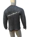 Front Open Aluminum Chainmail Shirt Full Flat Riveted Chest 46 image 1