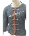 Front Open Aluminum Chainmail Shirt Full Flat Riveted Chest 46 image 4