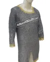 Half Sleeve Aluminum Round Riveted Long Length Hauberk Chest 52 image 3