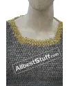 Half Sleeve Aluminum Round Riveted Long Length Hauberk Chest 52 image 6
