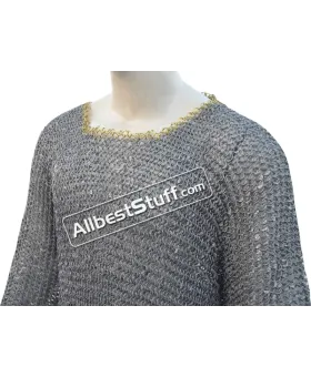 Light Weight Round Riveted Aluminum Chain Mail Chest 38