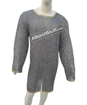 Medieval Knight Round Dome Riveted Aluminum Maille Chest 50