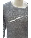 Round Dome Pin Riveted Flat Solid Aluminum Chainmail Shirt Chest 35 image 1