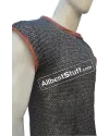 Sleeveless Aluminum Chain Mail Hauberk Flat Riveted Chest 52 image 3
