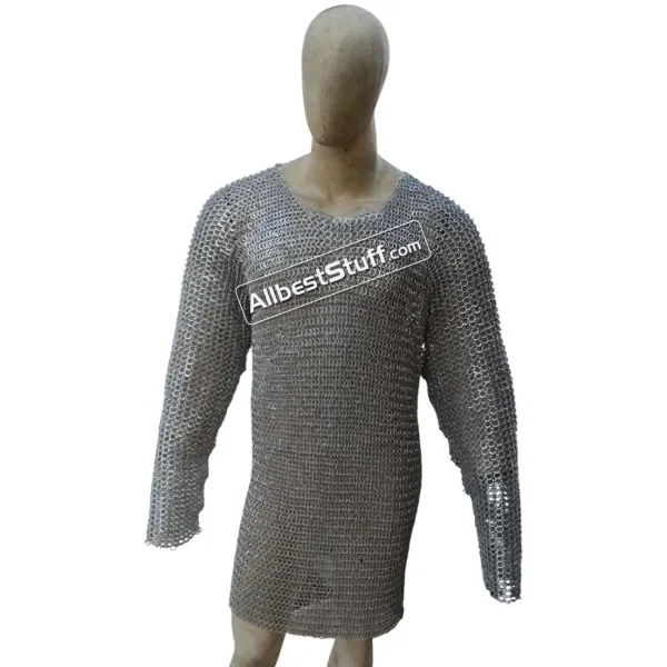 XL Aluminum Flat Riveted Solid Chain Maille Chest 62