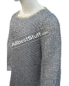 XL Chain Maille Hauberk Full Round Riveted Aluminum Chest 58 image 2