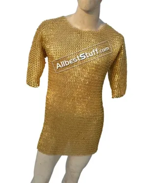 Flat Riveted Brass Chain Mail Original Brass for Chest 36