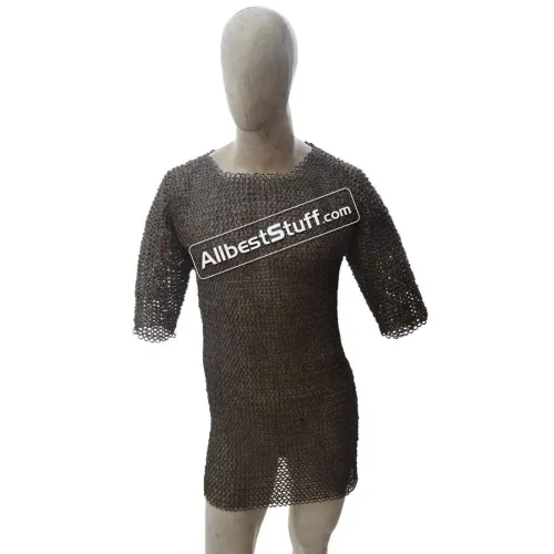 Pin Riveted Brass Maille Made from Brass Rings Chest 40