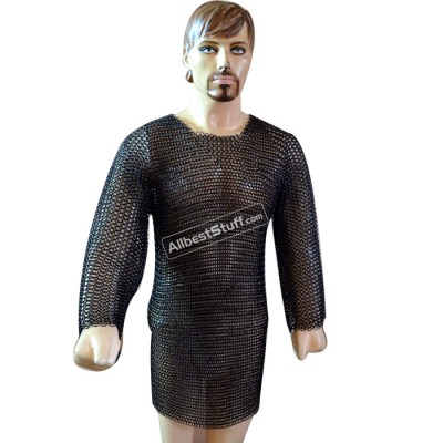 Butted Chain Mail Armour Chest Size 40 Long Sleeve