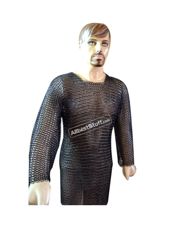 Butted Hauberk 10 mm Chain Mail Chest Size 40 Long