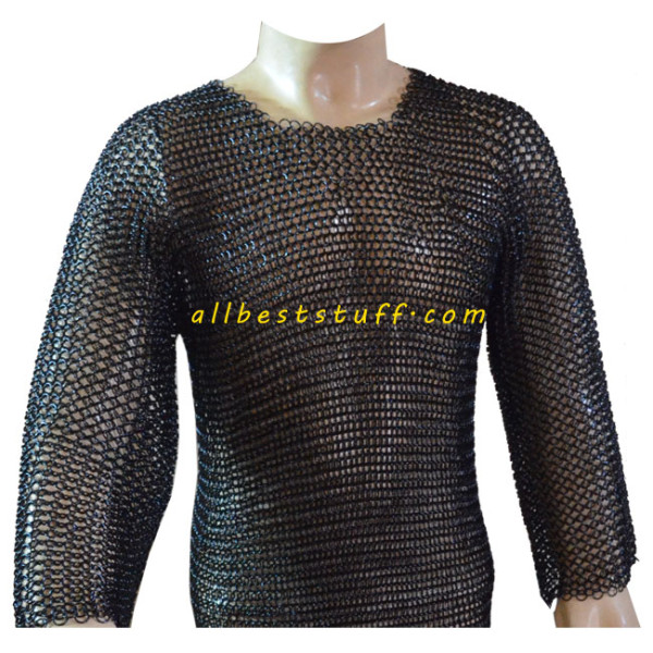Medium Sleeve Butted Chain Mail Armour XXL Chest 56