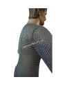 Steel Butted Chain Mail Hauberk XXL Long Chest 52 image 1