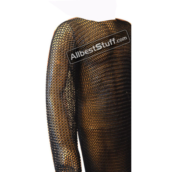 Chainmaille Hauberk Butted Long Sleeve Steel Rings XXL Chest 50