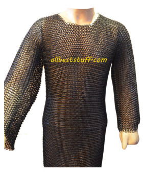 Large Size Comfort Fit 45 Chest Butted Chain Maille Full Sleeve
